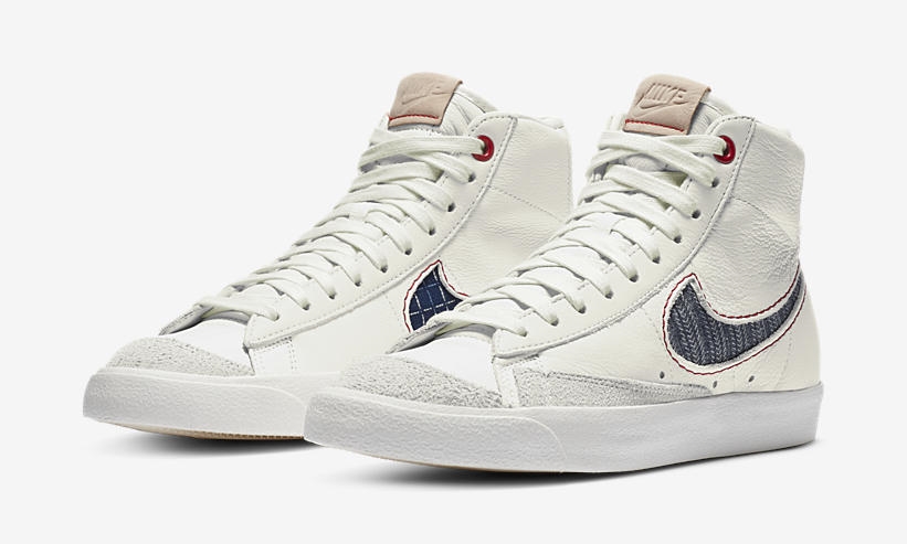 国内 10/30、12/19 発売！DENHAM × NIKE BLAZER MID 77 “Sail/Midnight Navy” (デンハム ナイキ ブレーザー ミッド 77 “セイル/ミッドナイトネイビー”) [CU8054-100]