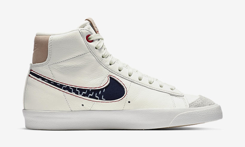 国内 10/30、12/19 発売！DENHAM × NIKE BLAZER MID 77 “Sail/Midnight Navy” (デンハム ナイキ ブレーザー ミッド 77 “セイル/ミッドナイトネイビー”) [CU8054-100]