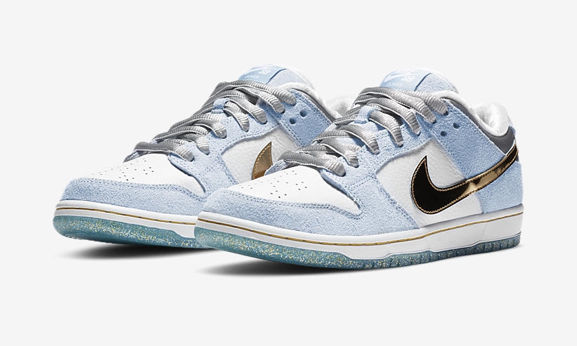 【12/18、12/19 発売】ショーン・クライヴァー × ナイキ SB ダンク ロー “ホワイト/サイコブルー” (Sean Cliver x NIKE SB DUNK LOW “White/Psychic Blue”) [DC9936-100]