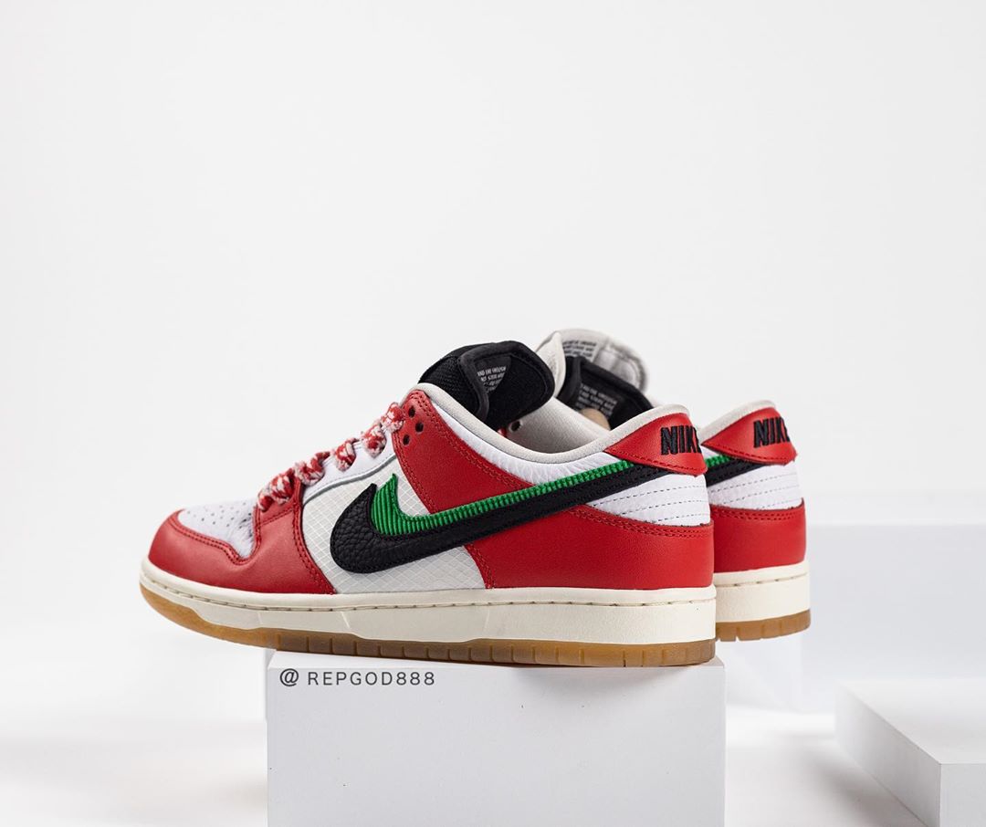 国内 12/5 発売！フレイム スケート × ナイキ SB ダンク ロー プロ QS “チリレッド/ホワイト/ラッキーグリーン” (FRAME SKATE x NIKE SB DUNK LOW PRO QS “Chile Red/White/Lucky Green”) [CT2550-600]