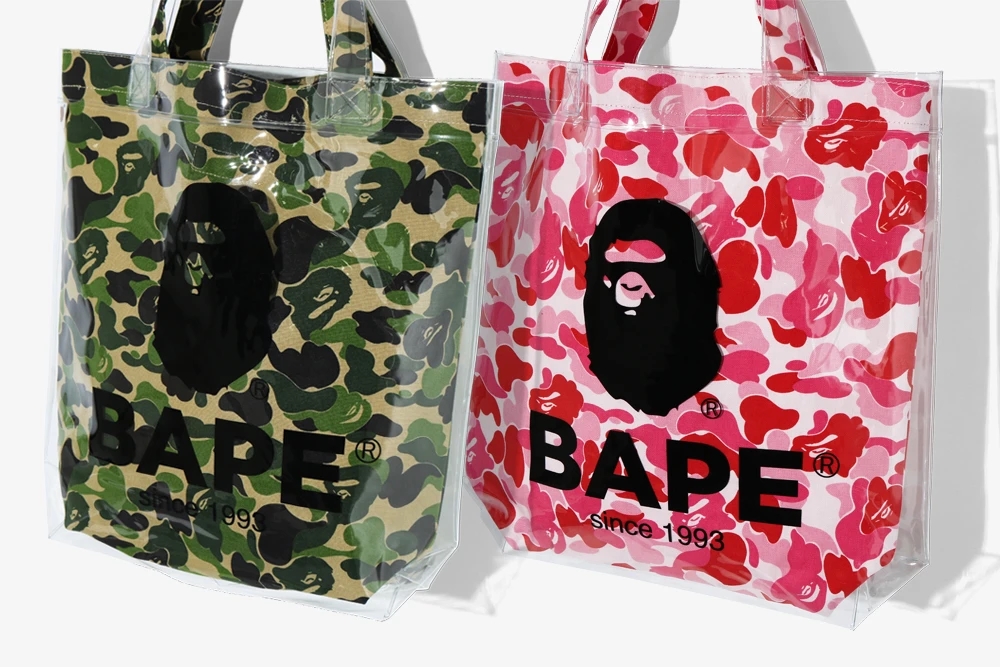 A BATHING APEからABC CAMOで仕上げたクリアトートバッグ「ABC CAMO CLEAR TOTE BAG」が10/3発売 (ア ベイシング エイプ)