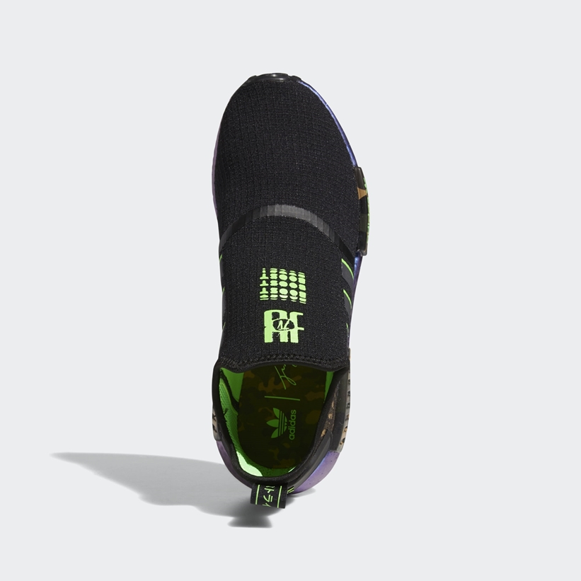adidas Originals NMD_R1 “Core Black/Solar Green/Camo” (アディダス オリジナルス エヌ エム ディー “コアブラック/ソーラーグリーン/カモ”) [FZ5410]