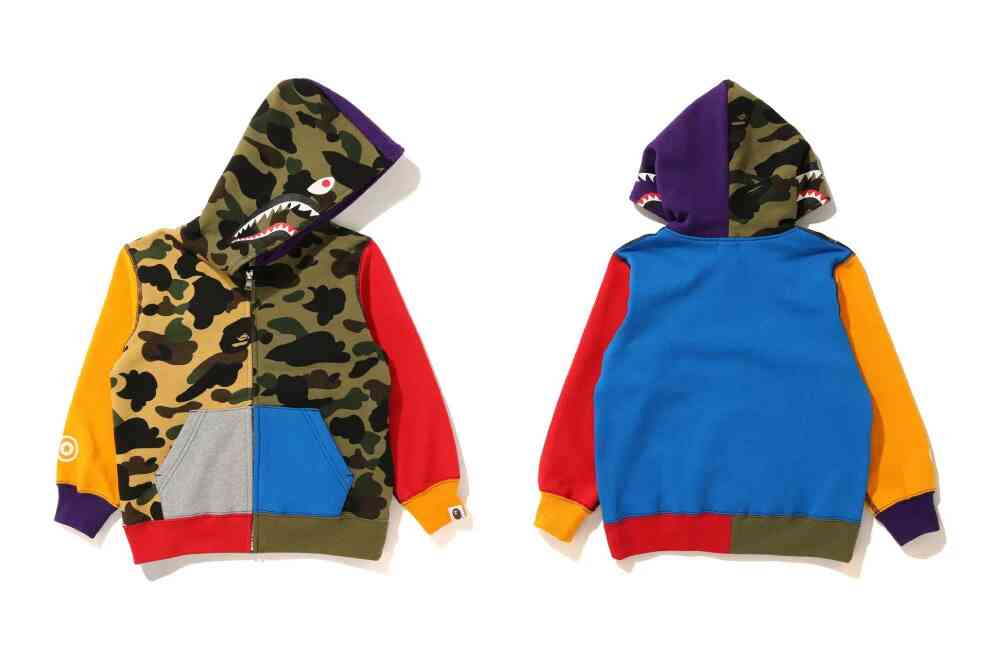 A BATHING APEから1ST CAMOを大胆なカラーブロッキングでクレイジーパターンに仕上げた「BAPE 1ST CAMO CRAZY ITEMS」が10/10発売 (ア ベイシング エイプ)