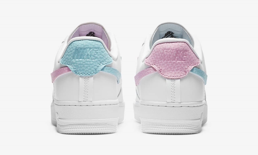 ナイキ ウィメンズ エア フォース 1 ロー “スネーク” ホワイト/ピンク/アクア (NIKE WMNS AIR FORCE 1 LOW “Snake” White/Pink Rise/Bleached Aqua) [DC1164-101]