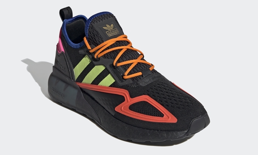 10/14発売！adidas Originals ZX 2K BOOST “Core Black/Solar Slime/Semi Solar Red” (アディダス ゼットエックス 2K ブースト “コアブラック/ソーラースライム/セミソーラーレッド”) [FY4005]