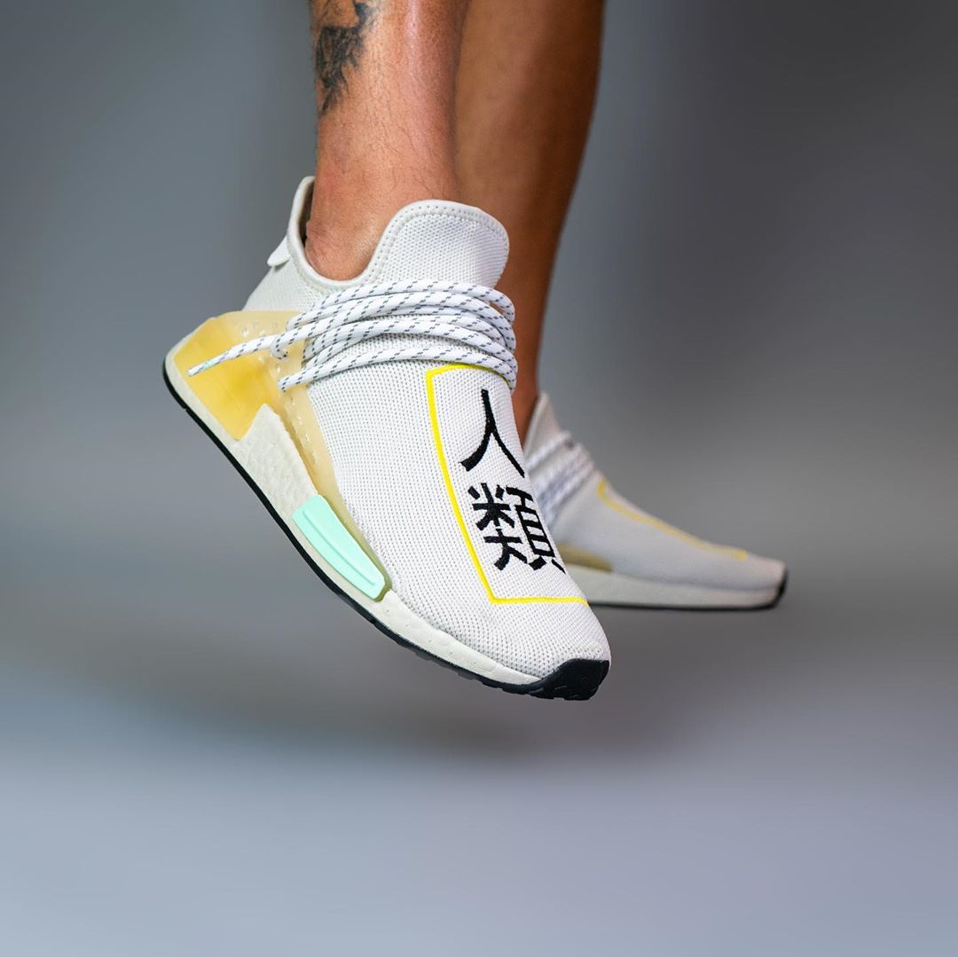 10/26 発売！アジア限定！Pharrell Williams x adidas Originals NMD TRAIL HU “White/Human Race” (ファレル・ウィリアムス アディダス オリジナルス エヌエムディー “ホワイト/人類”) [Q46467]