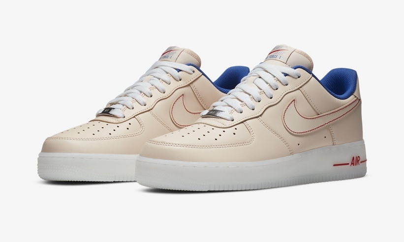 ナイキ エア フォース 1 ロー “ベージュ/ブルー/レッド” (NIKE AIR FORCE 1 LOW “Beige/Blue/Red”) [DH0928-800]