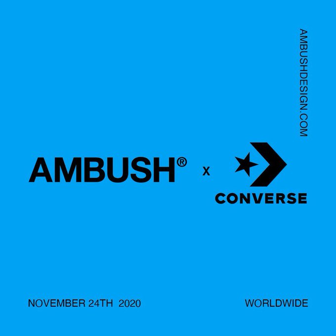 11/24 グローバル展開予定！AMBUSH × CONVERSE コラボ 2020 A/W (アンブッシュ コンバース 2020年 秋冬)