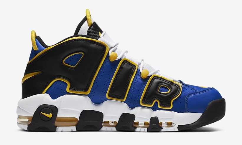 10/22 発売！ナイキ エア モア アップテンポ “ピース,ラブ,アンド バスケットボール” ロイヤル/イエロー (NIKE AIR MORE UPTEMPO “Peace, Love, and Basketball” Game Royal/Speed Yellow) [DC1399-400]