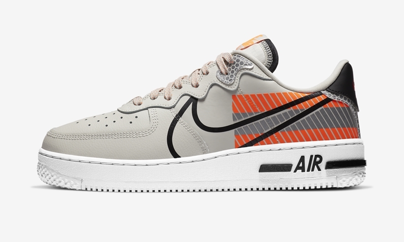 ナイキ エア フォース 1 リアクト ロー 3M LX “グレー/オレンジ” (NIKE AIR FORCE 1 REACT LOW 3M LX “Grey/Orange”) [CT3316-002]