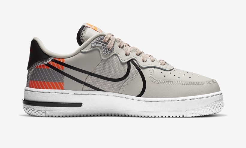 ナイキ エア フォース 1 リアクト ロー 3M LX “グレー/オレンジ” (NIKE AIR FORCE 1 REACT LOW 3M LX “Grey/Orange”) [CT3316-002]