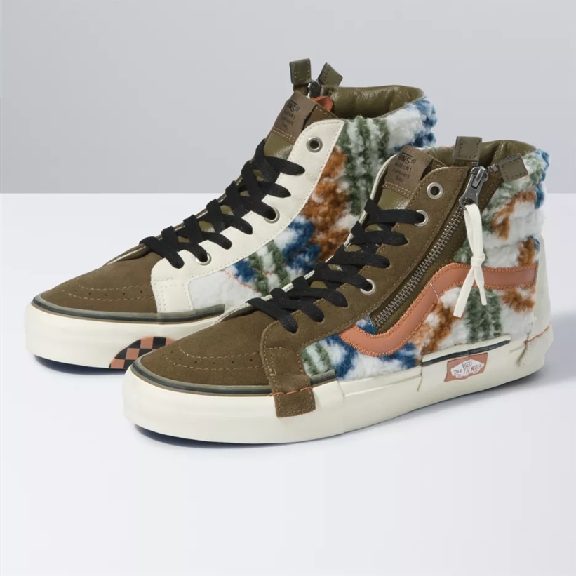 VANS “Cut & Paste Pack” SK8-HI REISSUE MIXED TEXTILE “MILITARY OLIVE” (ビリーズ バンズ “カットアンドペースト パック” スケートハイ リイシュ ミックスド テキスタイル “ミリタリーオリーブ”)