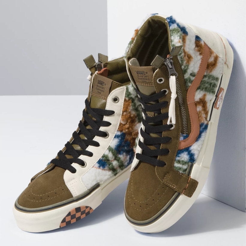 VANS “Cut & Paste Pack” SK8-HI REISSUE MIXED TEXTILE “MILITARY OLIVE” (ビリーズ バンズ “カットアンドペースト パック” スケートハイ リイシュ ミックスド テキスタイル “ミリタリーオリーブ”)