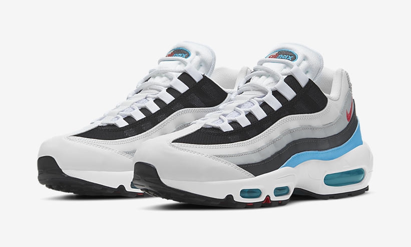 2020年 発売予定！ナイキ エア マックス 95 "ホワイト/グラスブルー/チャレンジャーレッド" (NIKE AIR MAX 95 "White/Glass Blue/Challenger Red") [CV6971-100]