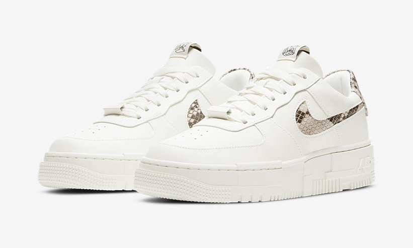 ナイキ ウィメンズ エア フォース 1 ロー ピクセル SE “セイル/デザートサンド” (NIKE WMNS AIR FORCE 1 LOW PIXEL SE “Sail/Desert Sand”) [CV8481-101]