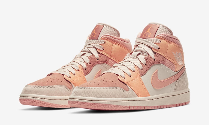 ナイキ エア ジョーダン 1 ミッド “アトミックオレンジ/アプリコットピンク” (NIKE AIR JORDAN 1 MID “Atomic Orange/Apricot Agate”) [DH4270-800]