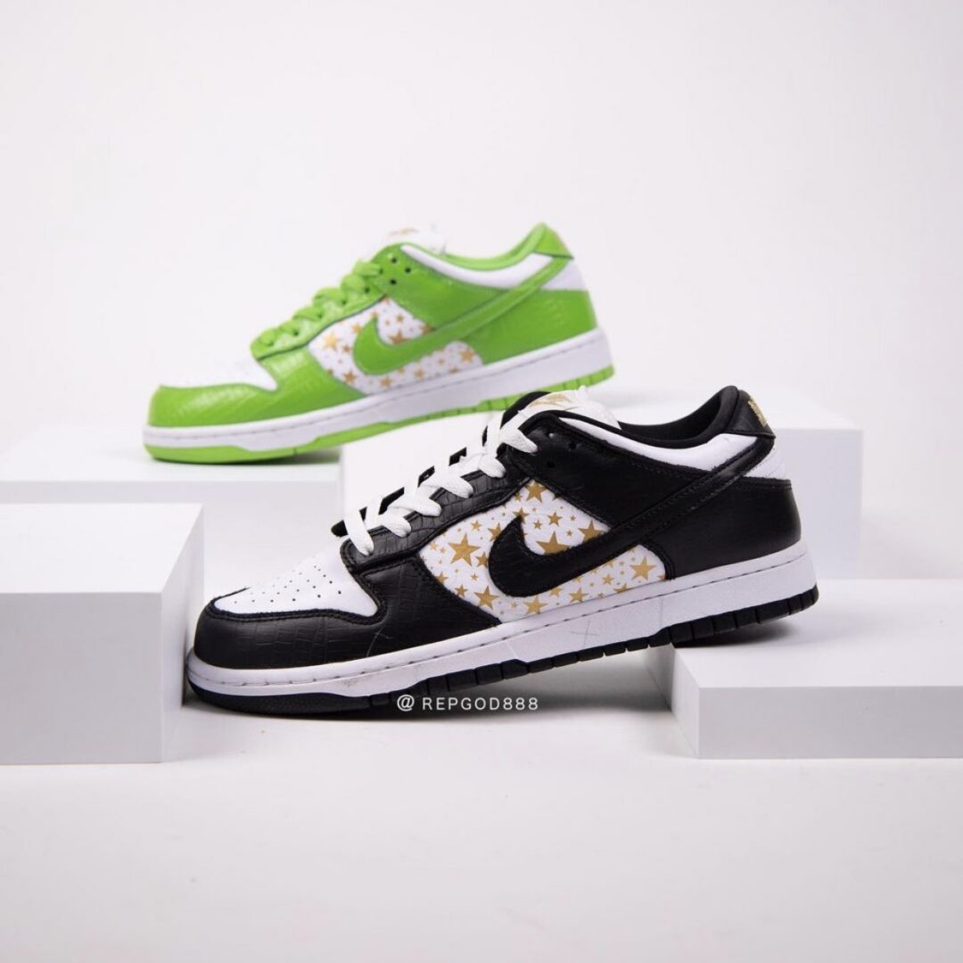 国内 3/6 発売！シュプリーム × ナイキ SB ダンク ロー OG QS “クロコスキン/ゴールドスター” (SUPREME NIKE SB DUNK LOW OG QS “Croc Skin/Gold Stars”) [DH3228-100,101,102,103]