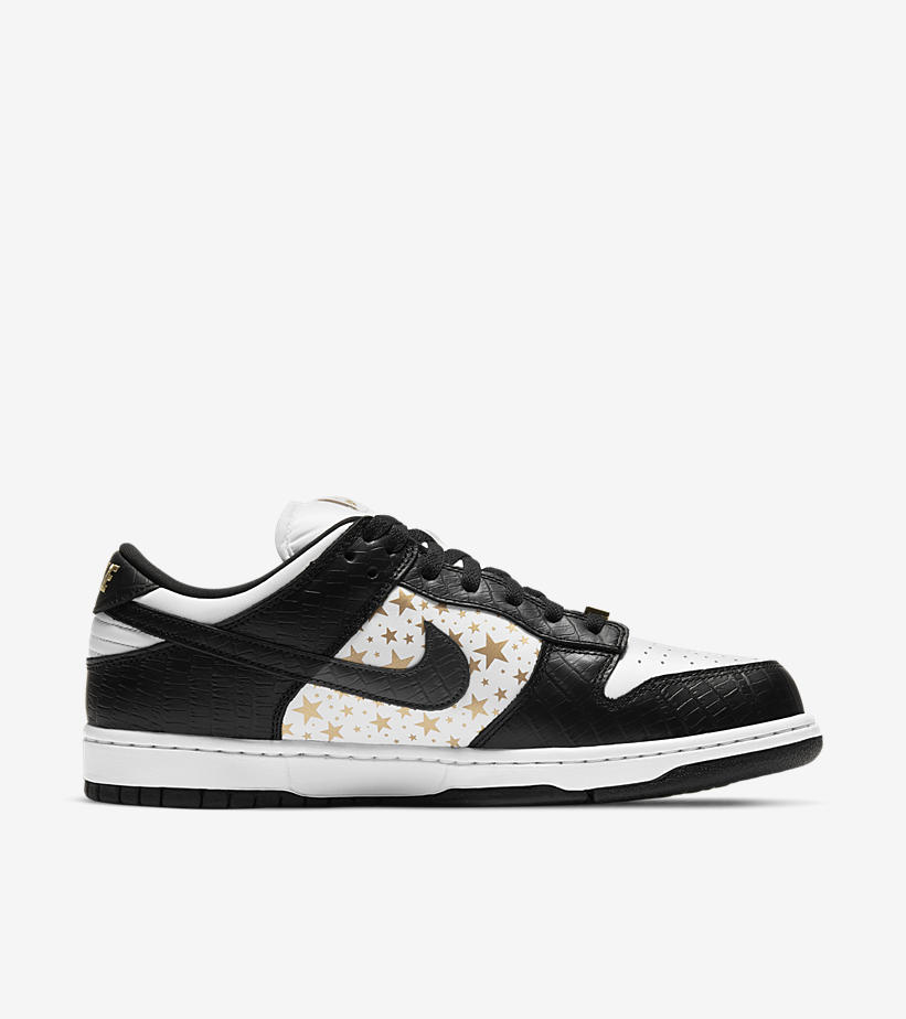 国内 3/6 発売！シュプリーム × ナイキ SB ダンク ロー OG QS “クロコスキン/ゴールドスター” (SUPREME NIKE SB DUNK LOW OG QS “Croc Skin/Gold Stars”) [DH3228-100,101,102,103]