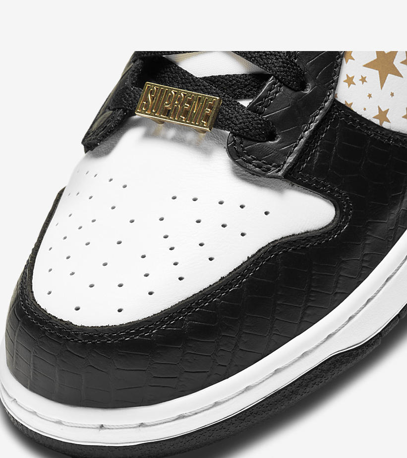 国内 3/6 発売！シュプリーム × ナイキ SB ダンク ロー OG QS “クロコスキン/ゴールドスター” (SUPREME NIKE SB DUNK LOW OG QS “Croc Skin/Gold Stars”) [DH3228-100,101,102,103]