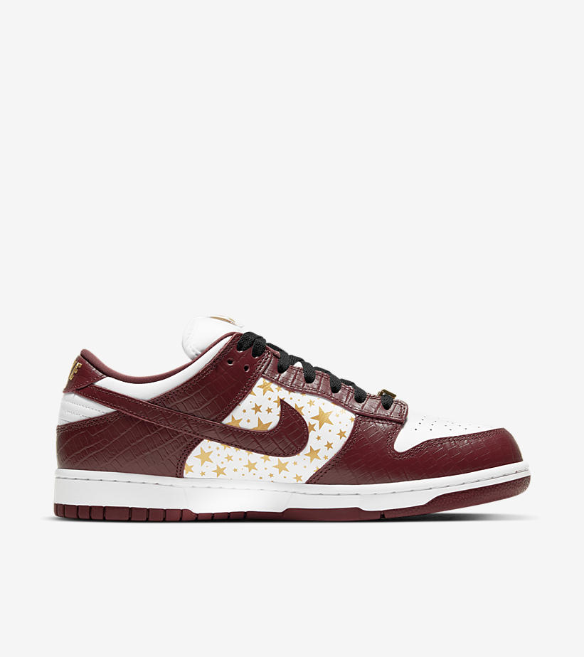 国内 3/6 発売！シュプリーム × ナイキ SB ダンク ロー OG QS “クロコスキン/ゴールドスター” (SUPREME NIKE SB DUNK LOW OG QS “Croc Skin/Gold Stars”) [DH3228-100,101,102,103]