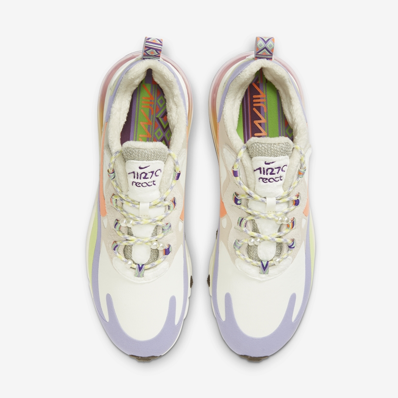 ナイキ エア マックス 270 リアクト “ホワイト/パープル/オレンジ” (NIKE AIR MAX 270 REACT “White/Purple/Orange”) [DC3276-101]