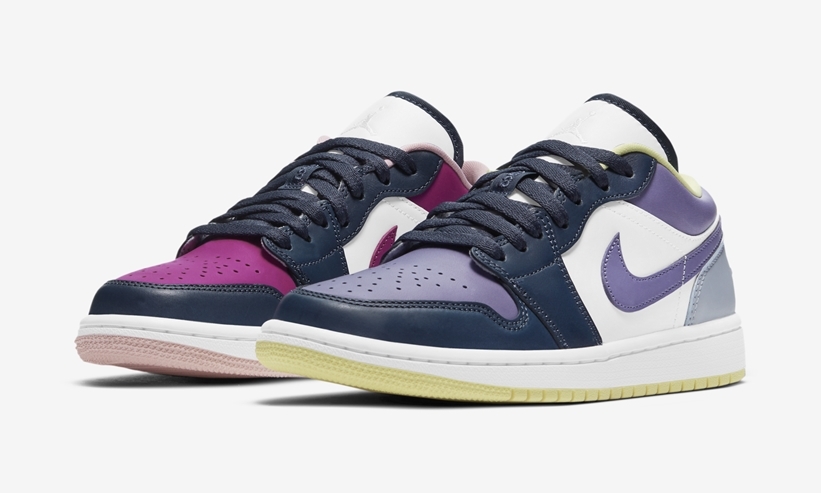 ナイキ エア ジョーダン 1 ロー “パープル/マゼンタ/マルチ” (NIKE AIR JORDAN 1 LOW “Purple/Magenta/Multi”) [DJ4342-400]