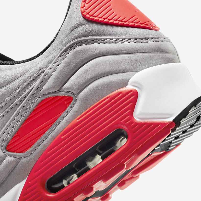 11/4 発売！ナイキ エア マックス 90 QS “ナイトシルバー/ブライトクリムゾン” (NIKE AIR MAX 90 QS “Night Silver/Bright Crimson”) [CZ7656-001]