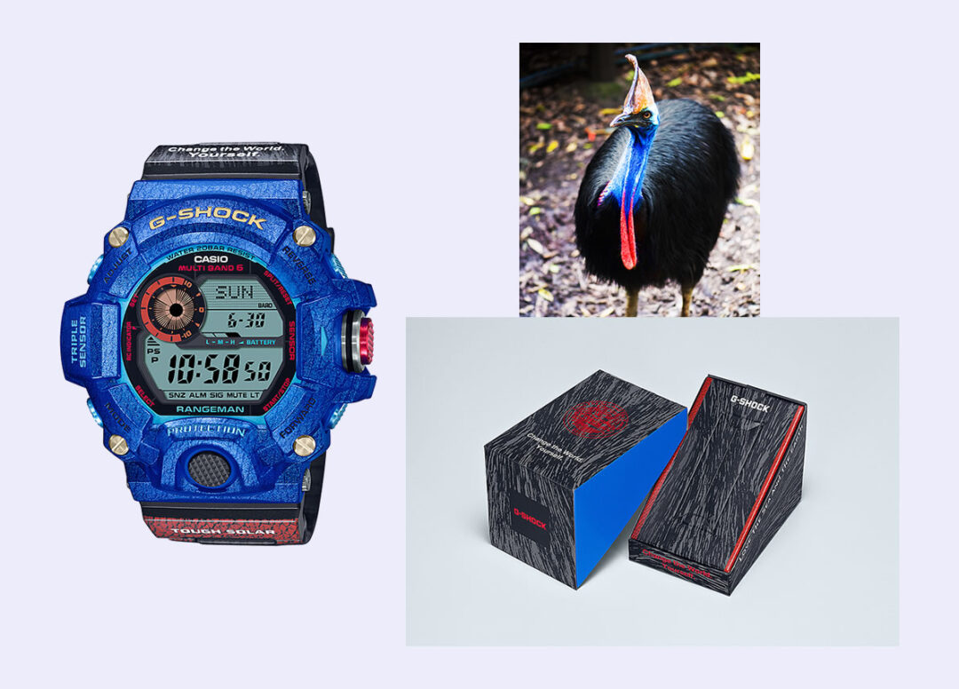 絶滅が危惧されている「ヒクイドリ」をテーマにしたG-SHOCK GW-9406KJ ...