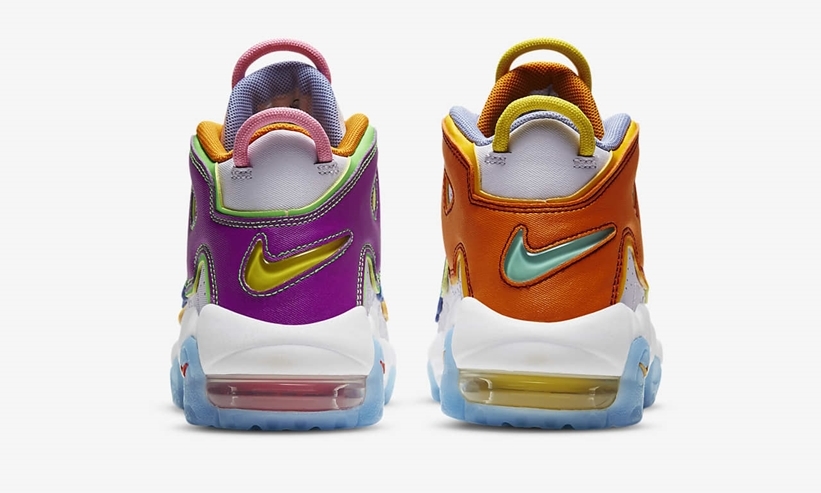 ナイキ GS エア モア アップテンポ “ベアリーグレープ/オプティイエロー” (NIKE GS AIR MORE UPTEMPO “Barely Grape/Opti Yellow/Vivid Purple/Orange Peel”) [DH0624-500]