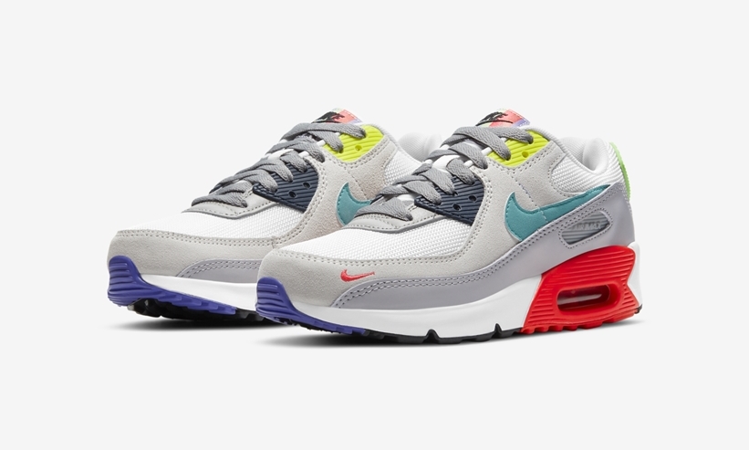 ナイキ GS エア マックス 90 “ホワイト/グレー/マルチ” (NIKE GS AIR MAX 90 “White/Grey/Multi”) [DA5653-001]