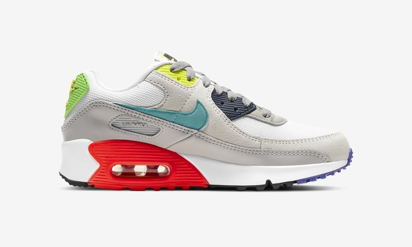 ナイキ GS エア マックス 90 “ホワイト/グレー/マルチ” (NIKE GS AIR MAX 90 “White/Grey/Multi”) [DA5653-001]