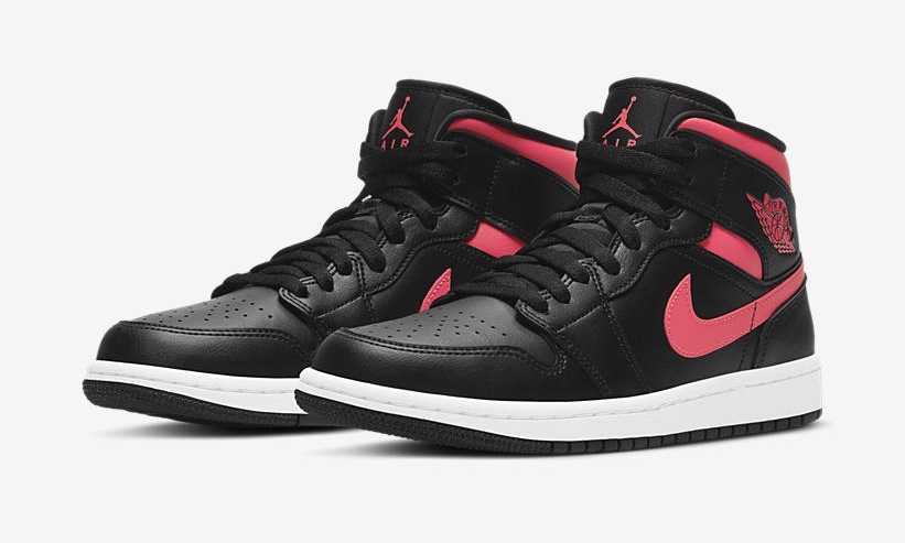 ナイキ ウィメンズ エア ジョーダン 1 ミッド “ブラック/サイレンレッド/ホワイト” (NIKE WMNS AIR JORDAN 1 MID "Black/Siren Red/White") [BQ6472-004]