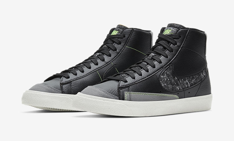 ナイキ ブレーザー ミッド 77 ビンテージ “ブラック/スモークグレー/エレクトリックグリーン” (NIKE BLAZER MID 77 VINTAGE “Black/Smoke Grey/Electric Green”) [CW6726-001]