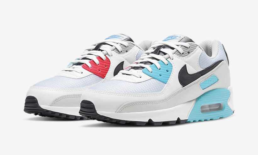 ナイキ エア マックス 90 “ホワイト/アイアングレー/クロリーンブルー” (NIKE AIR MAX 90 “White/Iron Grey/Chlorine Blue”) [CV8839-100]