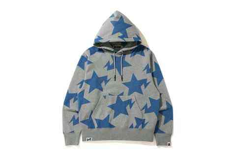 A BATHING APEからアーカイブデザインである「STA PATTERN」を使用したプルオーバーフーディー「RELAXED STA PATTERN PULLOVER HOODIE」が11/14発売 (ア ベイシング エイプ)