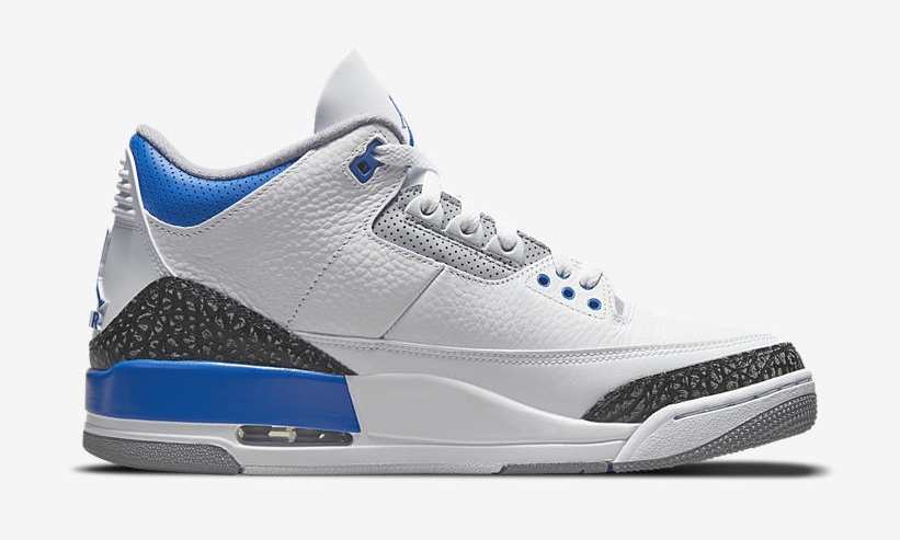 【国内 7/10 発売】ナイキ エア ジョーダン 3 レトロ “ホワイト/ブラック/レーサーブルー” (NIKE AIR JORDAN 3 RETRO “White/Black/Cement Grey/Racer Blue”) [CT8532-145]