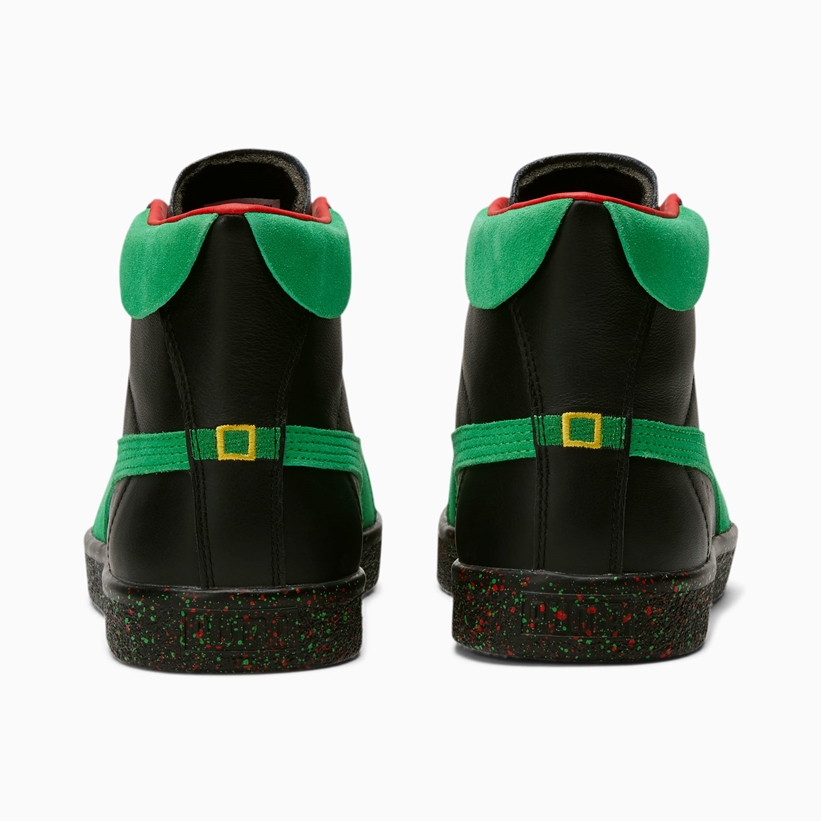 11/19 発売！映画「エルフ」× プーマ クライド ミッド “ブラック/グリーン” (Elf PUMA CLYDE MID “Puma Black/Bright Green”) [381313-01]