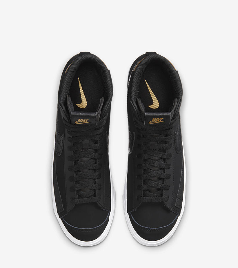 11/21 発売！ナイキ ブレーザー ミッド 77 “マットブラック/メタリックゴールド” (NIKE BLAZER MID 77 “Matte Black/Metallic Gold”) [DD6614-001]