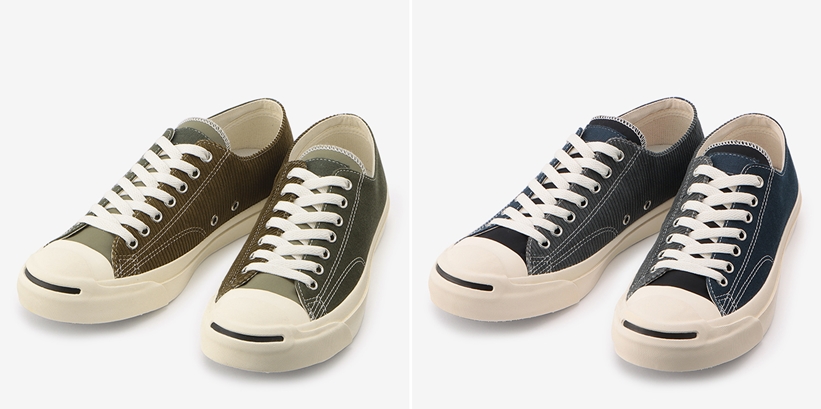 11/17 発売！コーデュロイ、ヘリンボーンコットン、コットンナイロンの異素材/同系色で仕上げた CONVERSE JACK PURCELL MULTIMATERIAL RH (コンバース ジャックパーセル マルチマテリアル)