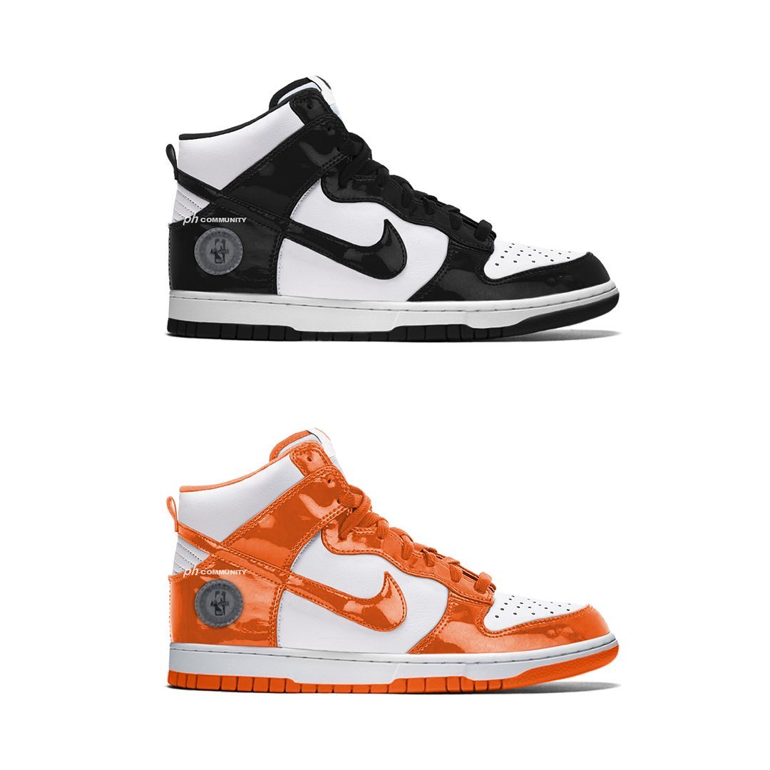 2021年 3月発売予定！NBA x NIKE DUNK HIGH “Patent” Black/Orange (エヌビーエー ナイキ ダンク ハイ “パテント” ブラック/オレンジ)