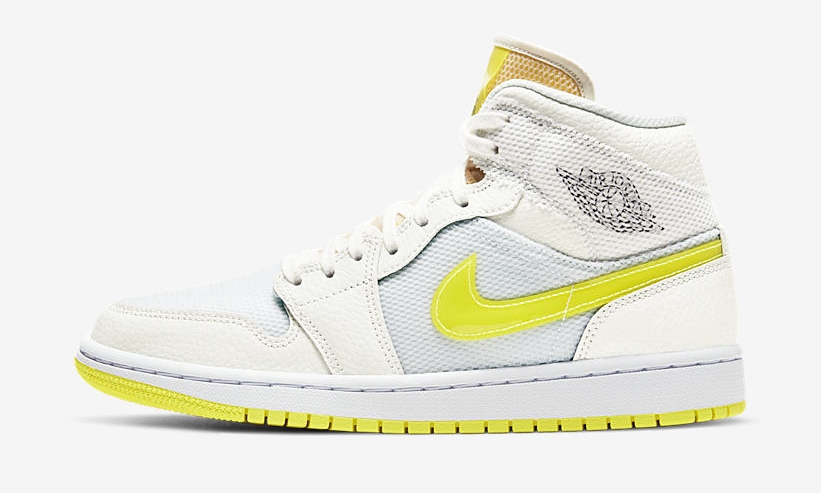 ナイキ エア ジョーダン 1 ミッド SE “セイル/ライトボルテージイエロー2” (NIKE AIR JORDAN 1 MID SE “Sail/Light Voltage Yellow II”) [DB2822-107]