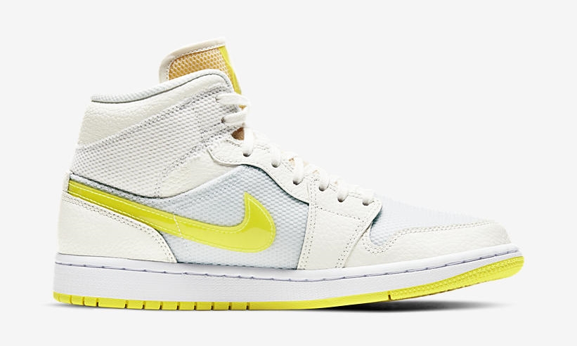 ナイキ エア ジョーダン 1 ミッド SE “セイル/ライトボルテージイエロー2” (NIKE AIR JORDAN 1 MID SE “Sail/Light Voltage Yellow II”) [DB2822-107]