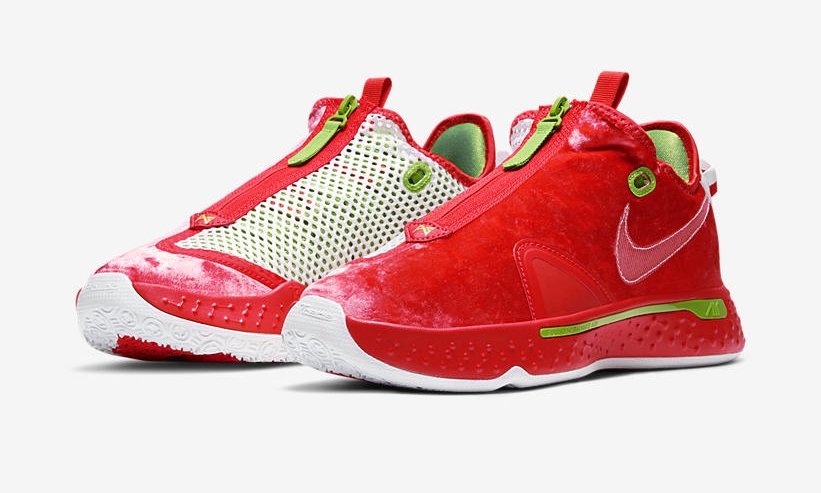 2020年 クリスマスモデル！ナイキ PG 4 “クリムゾン/ホワイト/グリーンアップル” (NIKE PG 4 “Christmas” Crimson/White/Green Apple) [CD5082-602]