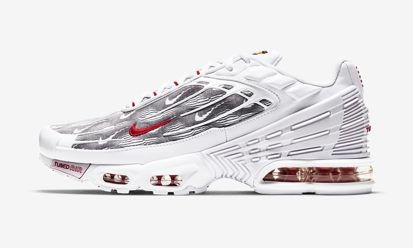 ナイキ エア マックス プラス 3 “ホワイト/ブラック/レッド” (NIKE AIR MAX PLUS 3 “White/Black/Red” Topography Pack) [DH4107-100]