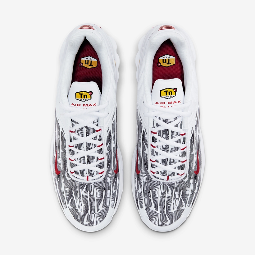 ナイキ エア マックス プラス 3 “ホワイト/ブラック/レッド” (NIKE AIR MAX PLUS 3 “White/Black/Red” Topography Pack) [DH4107-100]