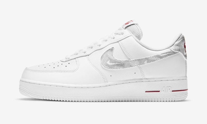 ナイキ エア フォース 1 ロー “ホワイト/ブラック/レッド” (NIKE AIR FORCE 1 LOW “White/Black/Red” Topography Pack) [DH3941-100]