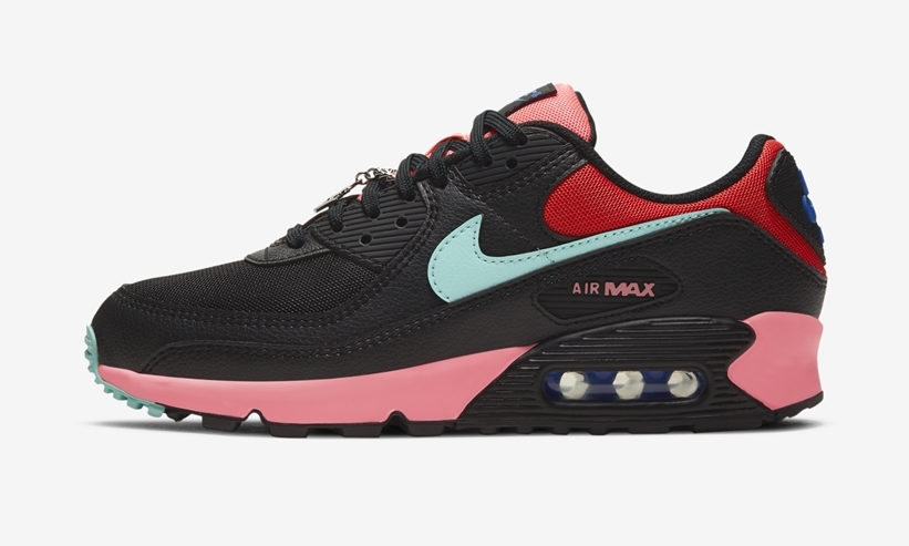 ナイキ エア マックス 90 “ブラック/ミント/レッド/ピンク” (NIKE AIR MAX 90 “Black/Mint/Red/Pink”) [DD9672-001]