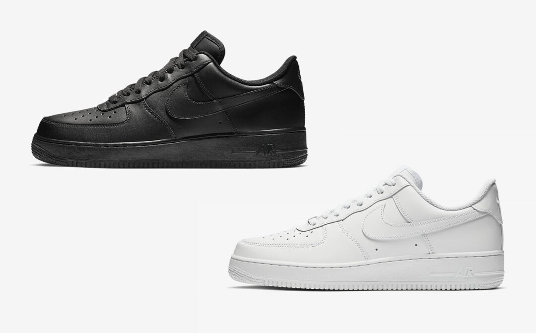 【2024年 リストック】ナイキ エア フォース 1 07 ロー “トリプルブラック/トリプルホワイト” (NIKE AIR FORCE 1 07 LOW “Triple Black/Triple White”) [CW2288-001,111][DD8959-001,100]