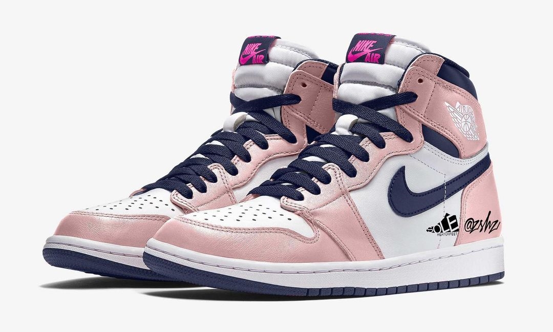 【国内 12/22 発売】ナイキ ウィメンズ エア ジョーダン 1 ハイ OG SE “アトモスフィア/レーサーピンク” (NIKE WMNS AIR JORDAN 1 HIGH OG SE “Atmosphere/White/Laser Pink/Obsidian”) [DD9335-641]