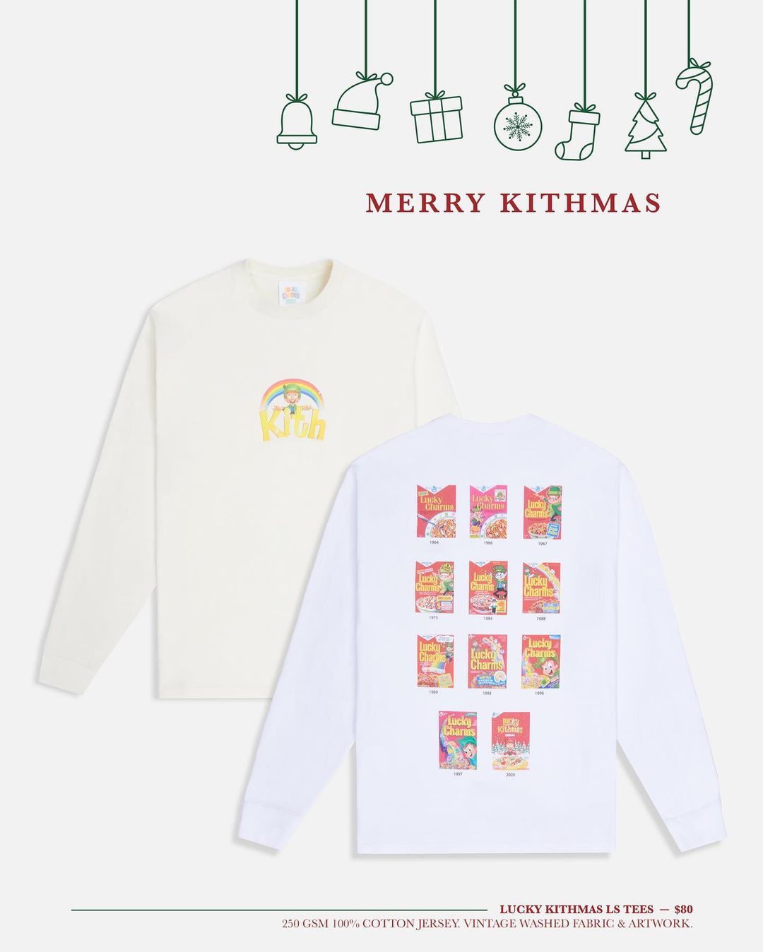 KITH XMAS 2020 & KITH TREATS FOR LUCKY CHARMS が12/7 発売 (キス クリスマス)